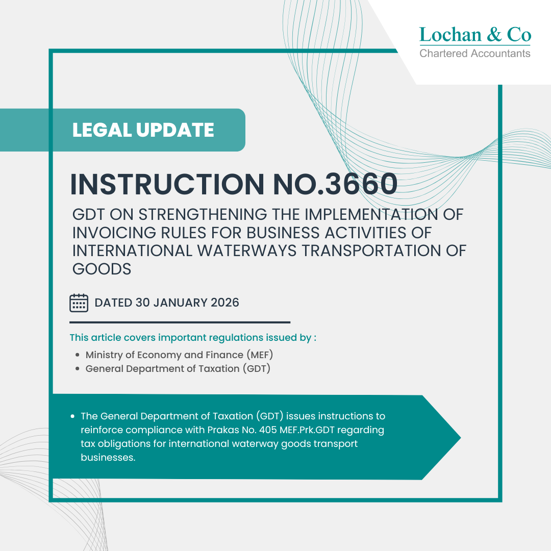 INSTRUCTION NO.3660 GDT ON STRENGTHENING THE IMPLEMENTATION OF INVOICING RULES FOR BUSINESS ACTIVITIES OF INTERNATIONAL WATERWAYS TRANSPORTATION OF GOODS DATE 30 JANUARY 2026